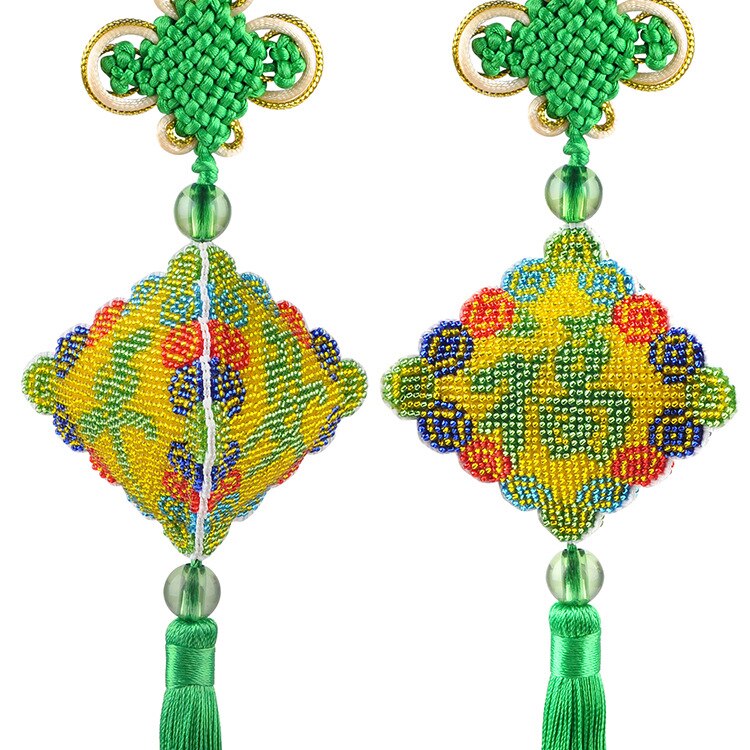 Car Key Chain Accessories Stamped Crafts DIY Printed Cross-Stitching-Kit Embroidery Stich-Bead Needlework DM-014