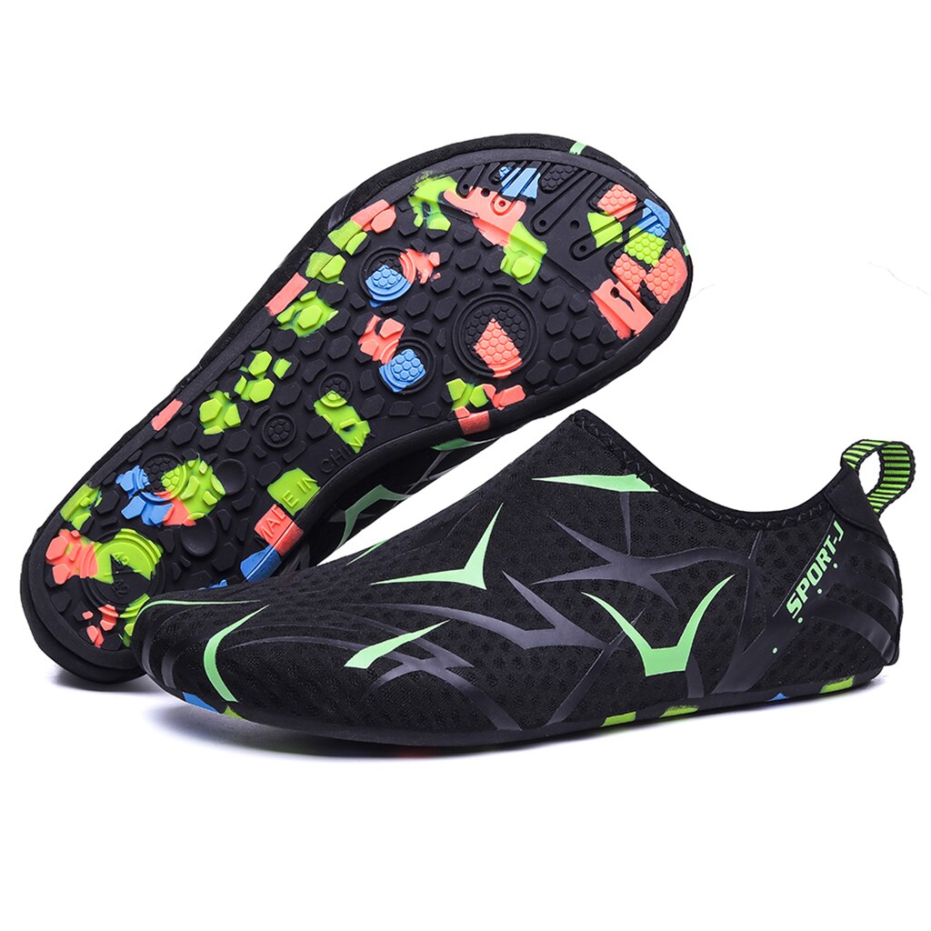 Non-Slip Water Shoes Aqua Sock Quick Dry Slip-on Barefoot Soft Shoes Black