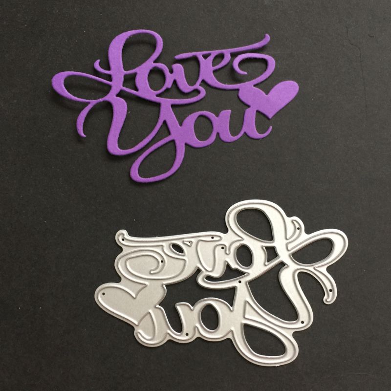 Liefde U Metalen Stansmessen Stencil DIY Scrapbooking Album Stempel Papier Card Embossing Ambachten Decor