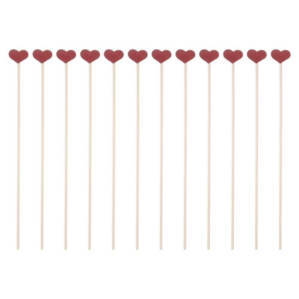 Bâtonnets diffuseur d'arômes en forme de cœur, 12 pièces, accessoires
