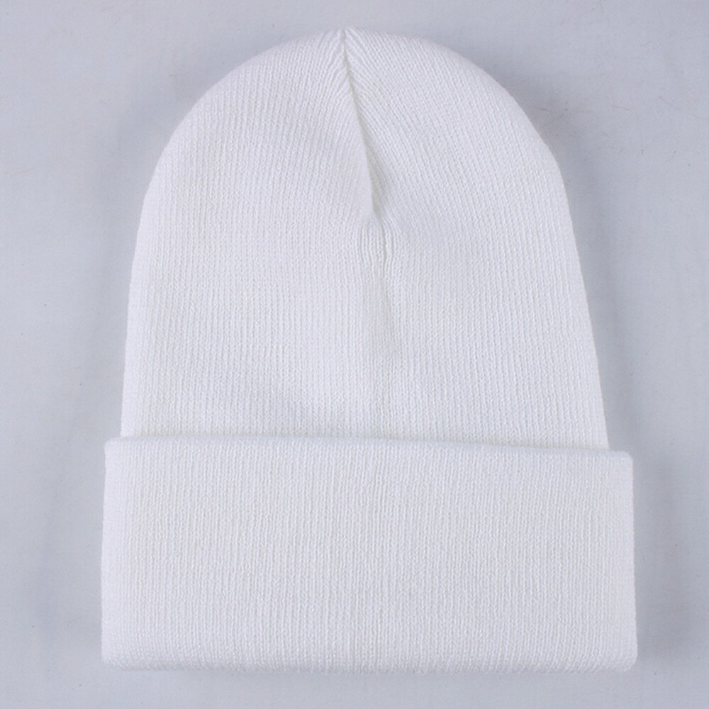 unisex Slouchy Strick Mütze Hüfte hüpfen Deckel warm Winter Ski Hüte Kappen Männer Winter Hüte Für Frauen Motorhaube Femme Gorras # T2: Weiß 