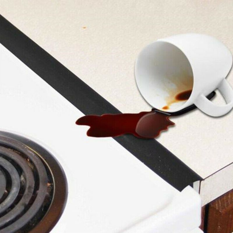 Kitchen Silicone Stove Gap Cover, Easy-to-clean Heat-resistant Gap Filler, Sealed Counter,Stovetop,Oven,Washer Dryer(21/25 Inch)