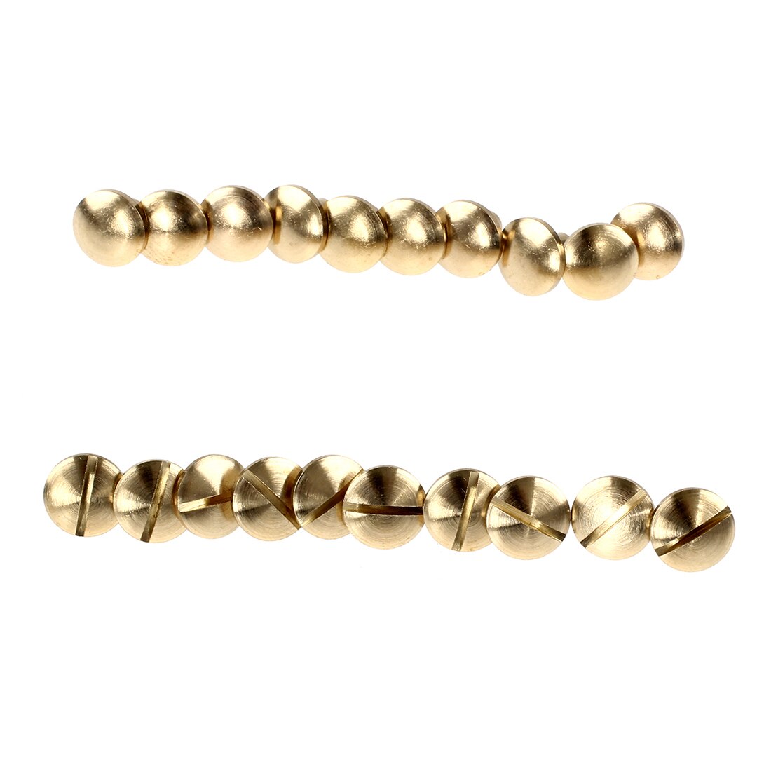 10x Arc Massief Messing Knop Stud Schroef Nail Schroef Terug Leer Klinknagel Riem 6Mm