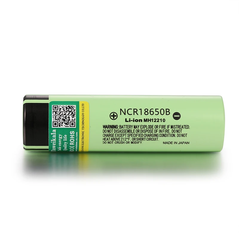 18650 batterier genopladeligt batteri 3.7v 2600 mah  mh12210 2600 mah ncr 18650b batteri til elektronisk cigaret lommelygte