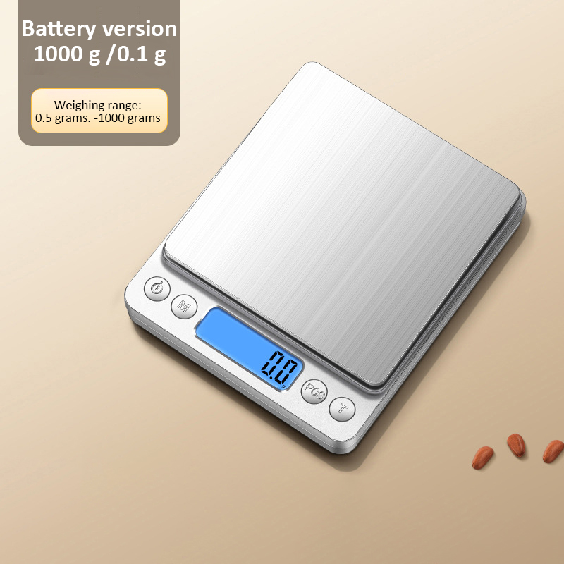 500g/0,01g 3kg/0,1g Elektronische Waage Edelstahl Lebensmittel Waage LCD Display Mini Digitale schmuck Wiegen Küche Waagen Balance: LIGHT BLUE