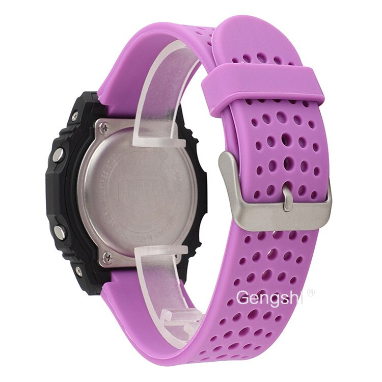 16mm silikone urrem, der passer til casio g shock aw -590 591 awg -m100a m100b awg -m100 g-7700 awg -100 awg -101: Lilla