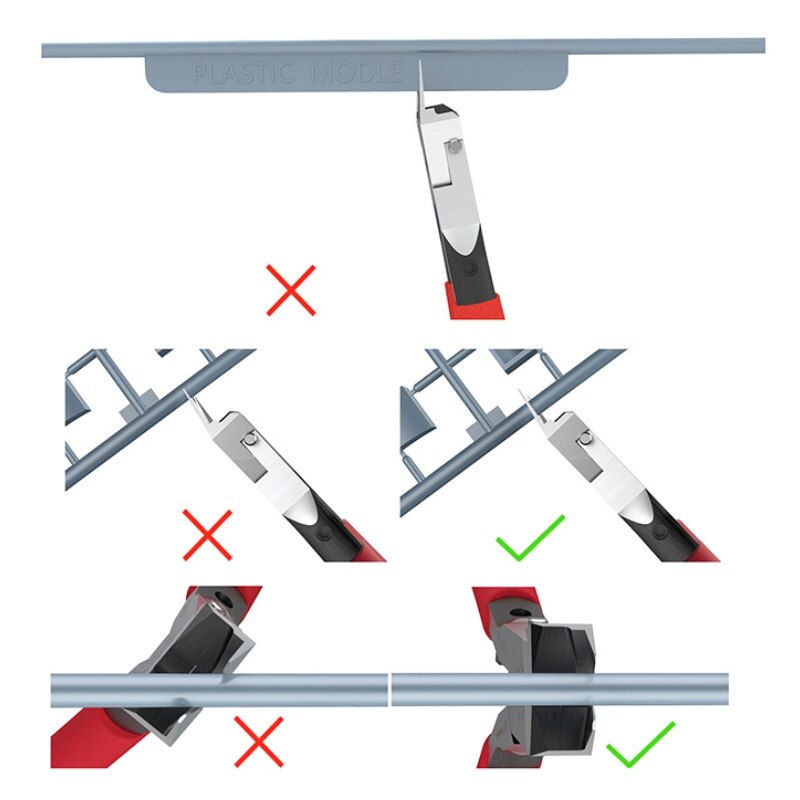 DSPIAE ST-A Single Blade Nipper 3.0 Hand Tools Pliers Multifunctional Bent Non-Scale Long Nose For Electrical Parts Red