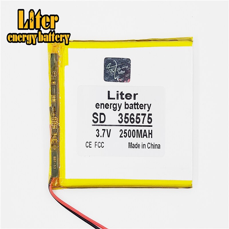 356575 3.7V 2500mah Lithium Tablet polymer battery with Protection Board For MP4 GPS Tablet PCs PDA