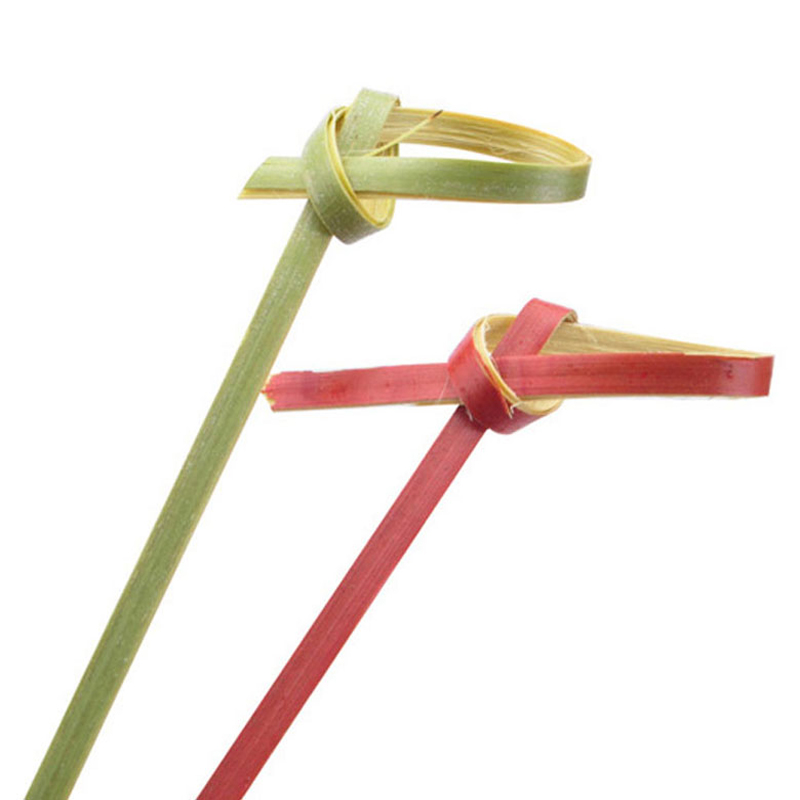 100 stk/sæt lang engangs bambus gaffel snoet fest buffet frugt desserter mad cocktail sandwich gaffel pind spyd 12cm