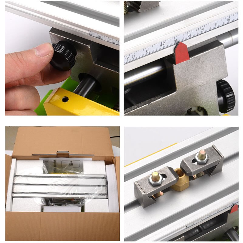 Compound Slide Table Milling Working Cross Worktable for Milling Machine Compound Drilling For Bench Drill 6350