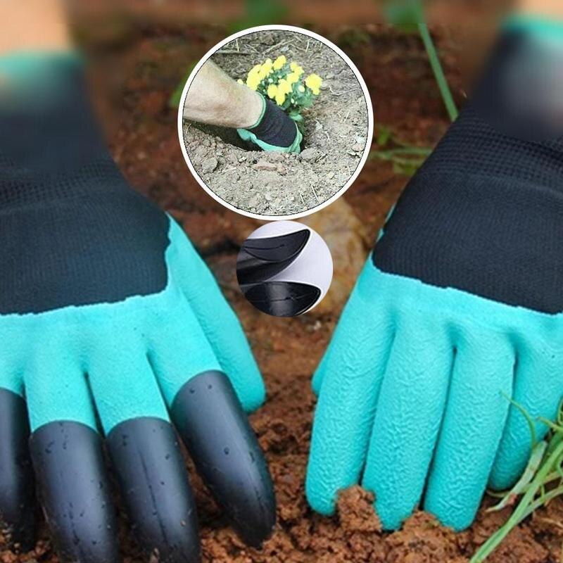 1 Pair Garden rubber Gloves with Claw Waterproof Gardening Gloves planting cleaning Garden gloves G6K2