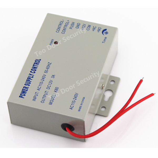 K80 Door Lock Access Control System Machine Power Supply DC 12V/3A /AC 110~240V