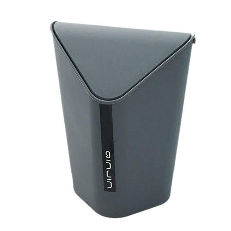 Mini Waste Bin Plastic Desktop Garbage Basket Home Office Dustbin: Grey