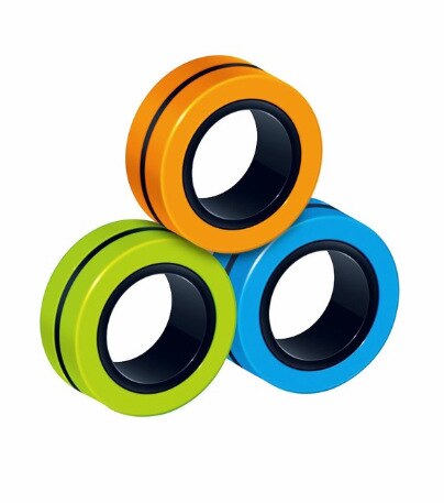 Lustige Zappeln Finger Spinner Entpacken Spielzeug Magnetische Ringe Anti-Stress Magnetische Magie Ring Werkzeuge Ring Kinder Erwachsene Dekompression Spielzeug: Color 9