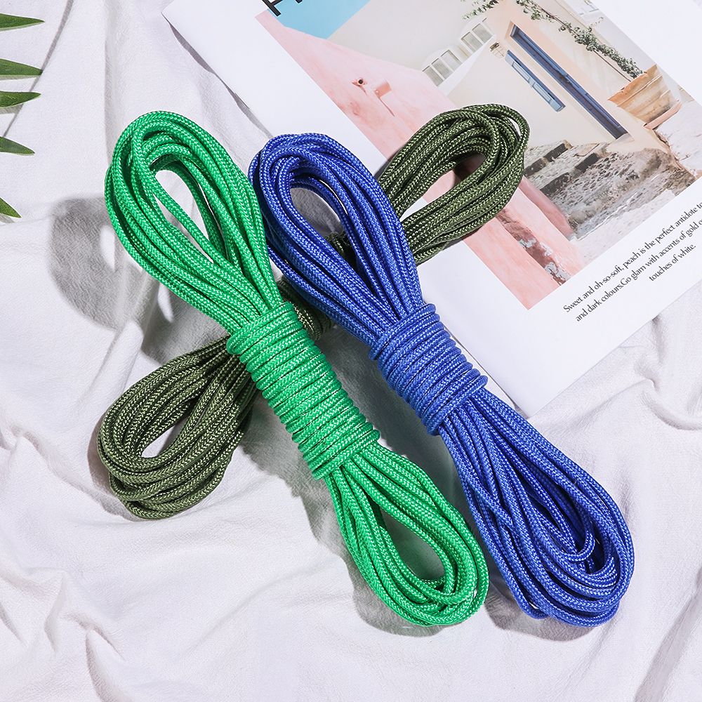 10m Used in The Jungle Clothes Drying Outdoor 4mm Braided Rope Lanyard Umbrella Rope