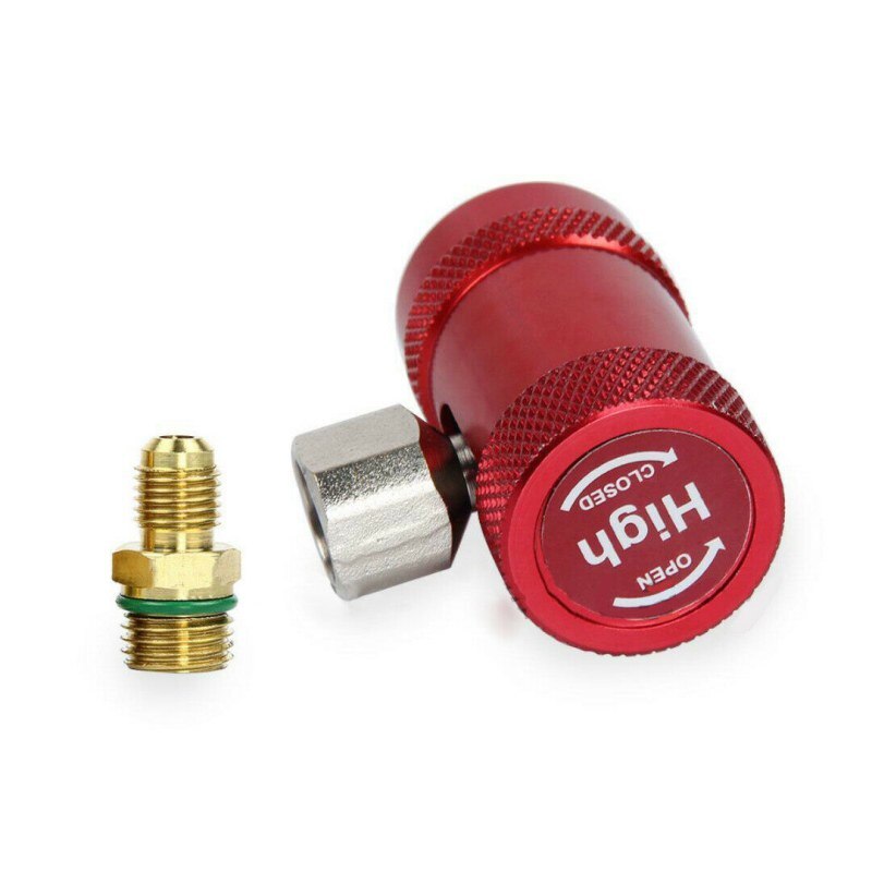 2pcs Brass+Metal R1234yf Quick Connector Adapter Air Conditioning Refrigerant Adapter For AR Refrigeration Systems Fluoride