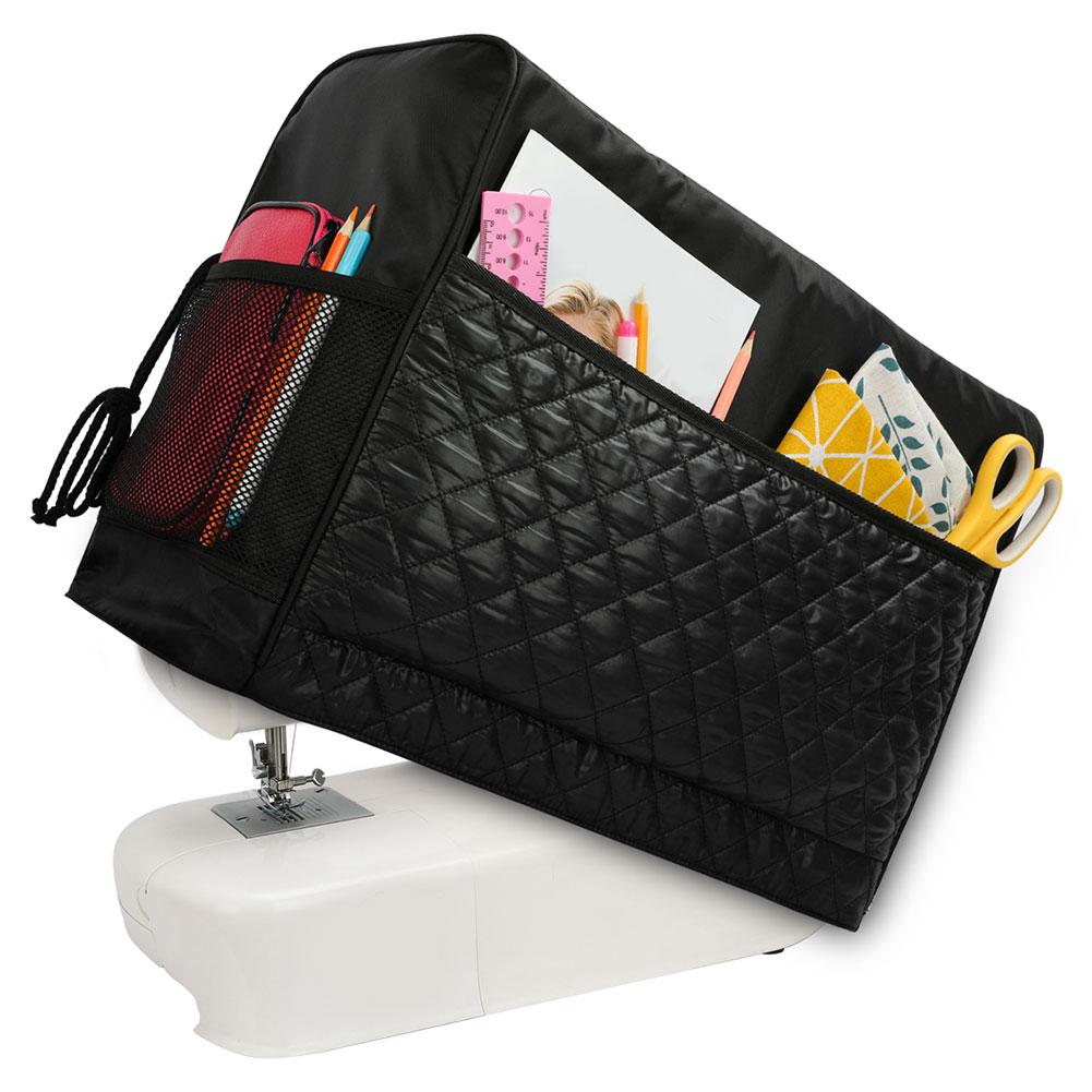 Macchina da cucire Della Polvere di Protezione Della Copertura del Panno Sacchetto di Immagazzinaggio con Tasche per La Macchina Da Cucire E Accessori Acqua-resistente nylon Nuovo: nero