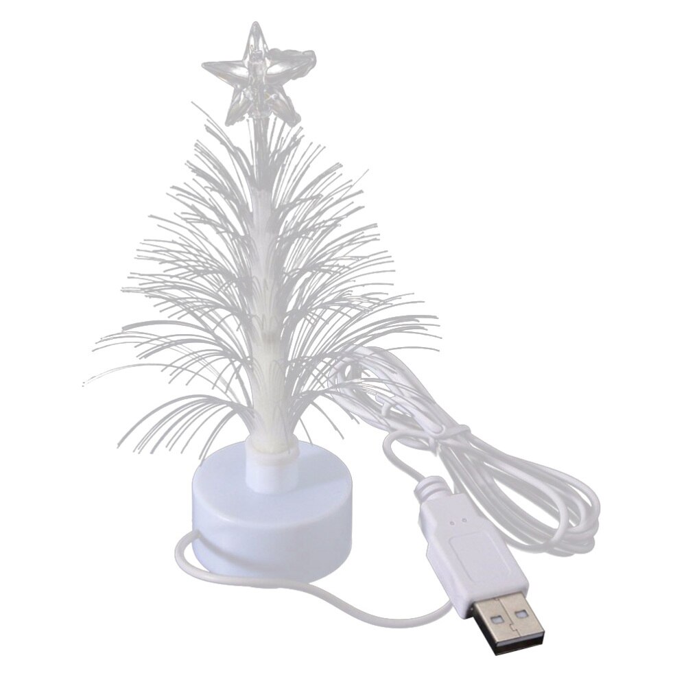 Mini Led Kerstboom Nachtlampje Kleur Veranderende Fiber Optische Licht Usb-aansluiting Lamp Festival Decor Voor Slaapkamer Winkelen