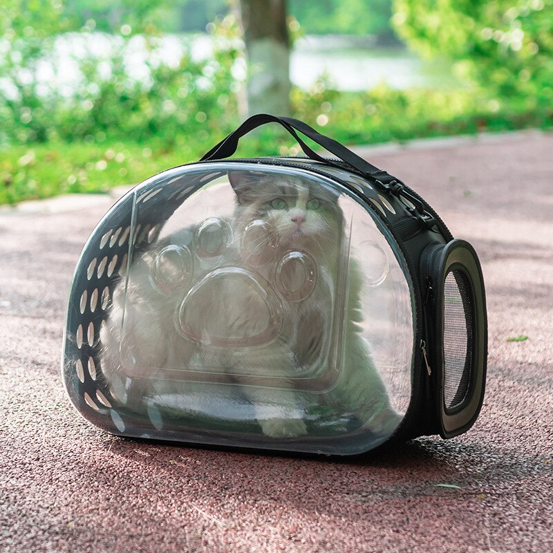 Transparante Pet Tas Mode Kat Tas Andreaskruis Huisdier Out Bag Opvouwbare Wasbare Vier Seizoenen Universele Comfortabele En Ruime