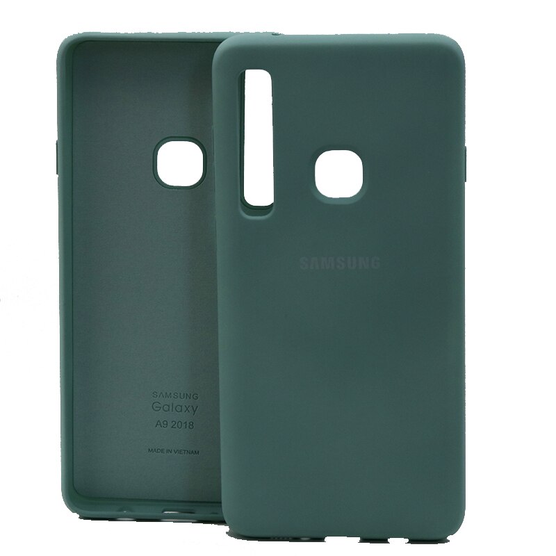Dla Samsung A9 2018 przypadku cukierki kolor miękkiego silikonu zderzak przypadki na Samsung Galaxy A9 2018 przypadku telefonu dla Samsung A9 2018 okładka: Light blue