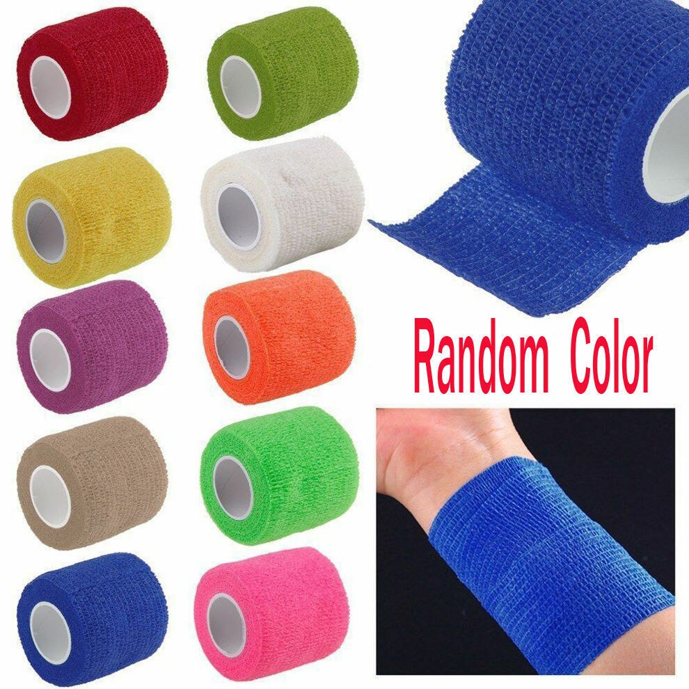 Zelfklevende Sport Bescherming Elastische Bandage Gaas Rolls Geweven Stof Elastische Bandage Aanhangend Tape Ehbo Medische Wrap