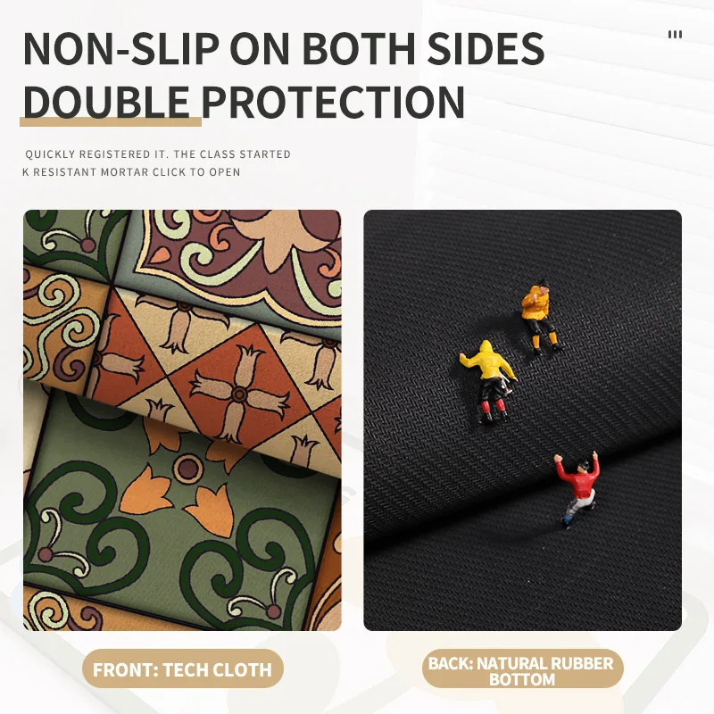 VIKAMA Kitchen Diatom Mud Mat Retro Coffee Machine Mat Waterproof Dish Drying Mats Quick Dry Drain Pad Draining Placemat