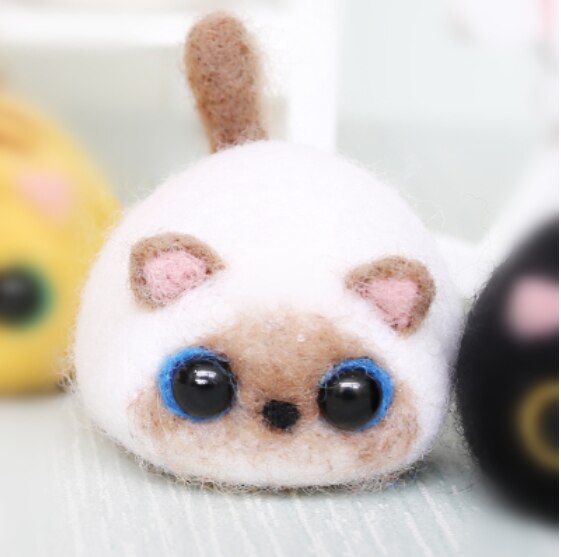 Wolle filz Jab, katze, Hand-gemacht DIY, kreative katze ei. Wolle nadel Bausatz wollfilz nadel filzen dekoration handwerk needlecra: D