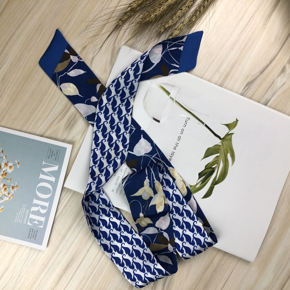 47"x2" Skinny Scarf Extra Long Slim Solid Ribbon Belt Thin Tie Neck Neck scarf, Hair Tie Band