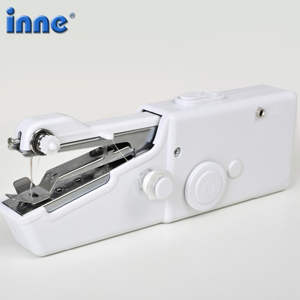 Inne Mini Draagbare Handheld Naaimachine Stitch Naaien Handwerken Cordless Kleding Stoffen Electrec Set 15