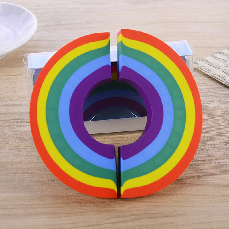 1 Pcs Kawaii Rainbow Rubber Eraser Lovely Pencil Erasers for Kids Novelty Item School Supplies Student