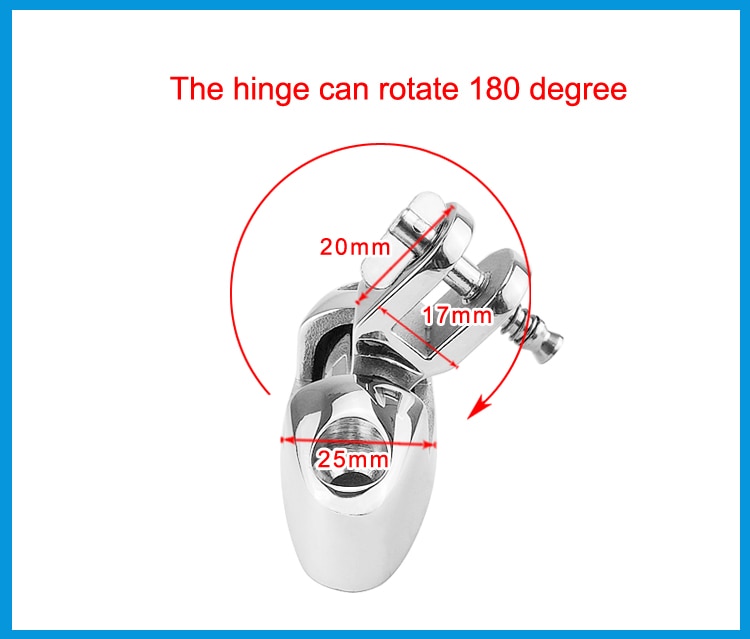 2PCS Stainless Steel 316 Boat Bimini Top Mount Swivel Deck Hinge With Rubber Pad Quick Release Pin Marine Accessories