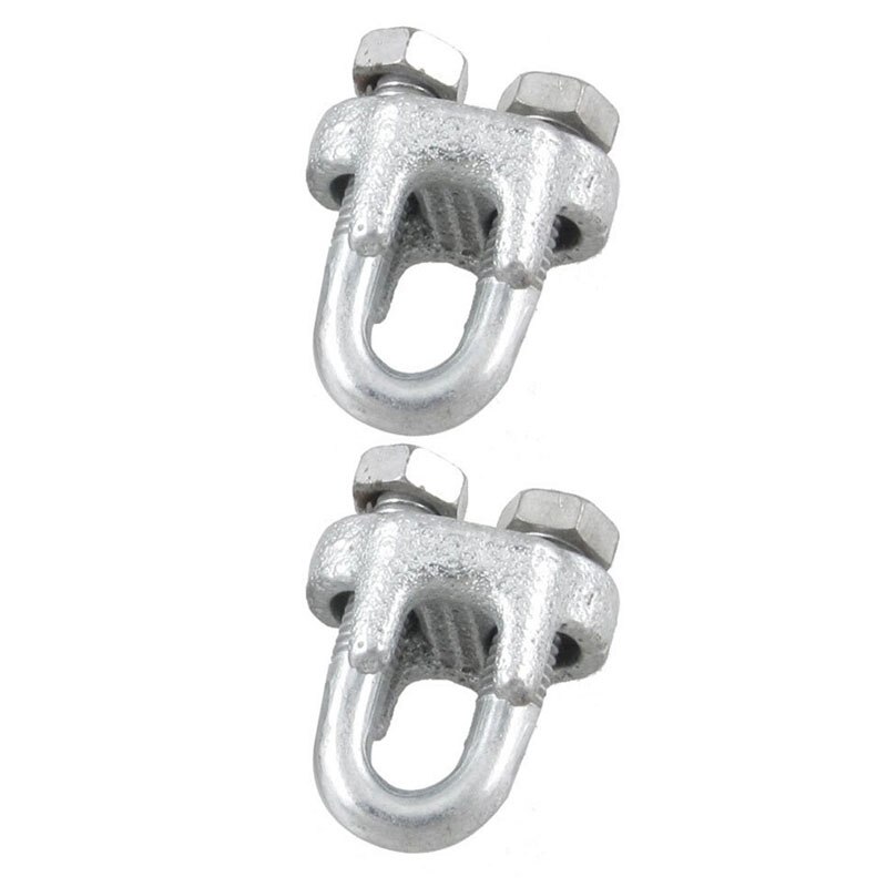Metal Wire Rope Clip U Bolt Cable Clamps, 1/5-Inch, 4-Piece