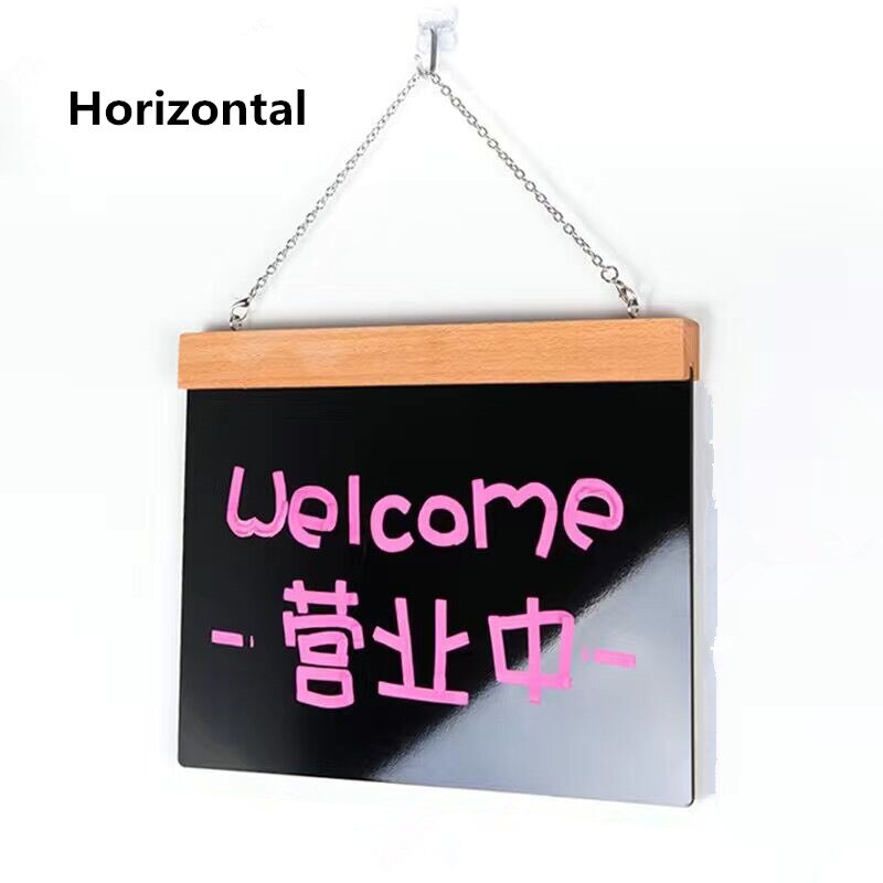 A4 Wooden DIY Board Hanging Door Sign Plaque Wall Decorations Home Yard Business Shop Cafe And Restaurant Front Sign: A4 Horizontal