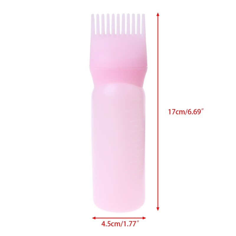 Teinture pour cheveux bouteille applicateur peigne distribution 120ML Salon cheveux coloration teinture