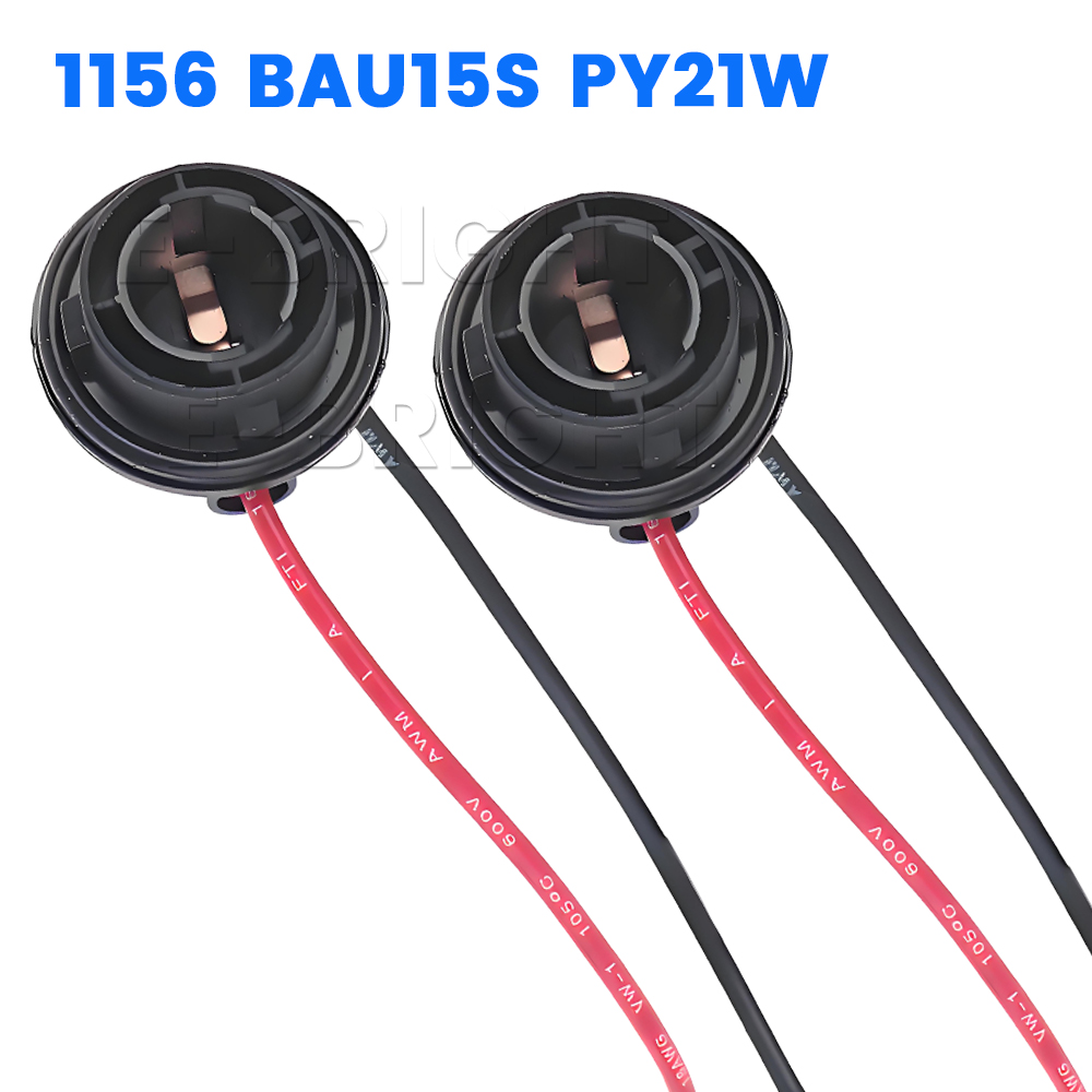 2 Stuks 1156 1157 Lamp Socket BAY15D Lamphouder P21W P21/5W 12V Adapter Base Connector voor Remlicht Plastic Auto Accessoires: Goud
