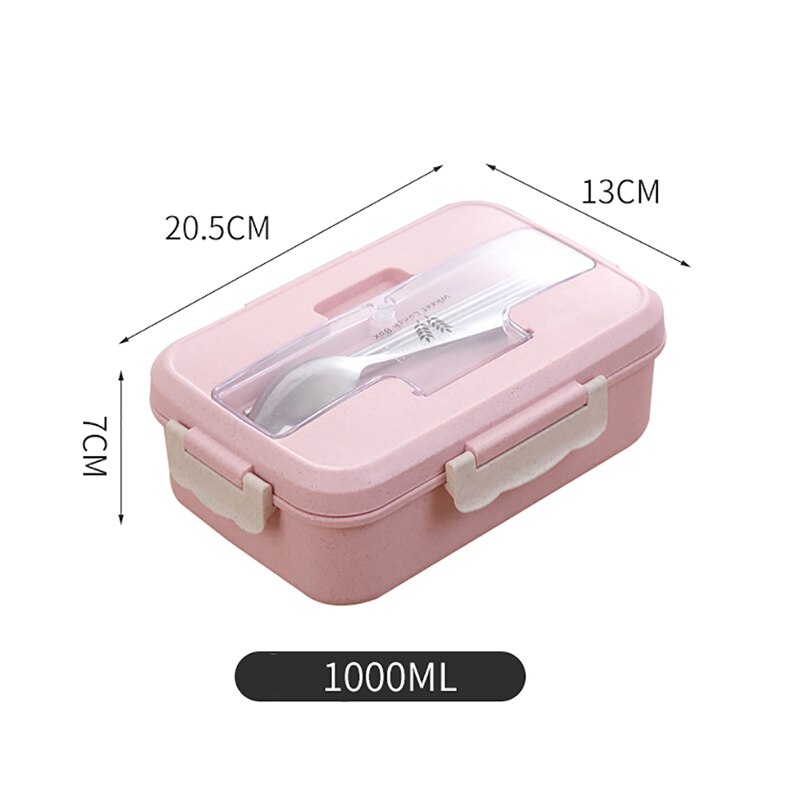 MICCK Draagbare Bento Box Voor Kinderen Lekvrij Voedsel Container Lunchbox Voor Picknick Tarwe Stro Voedsel Container Keuken Accessoires