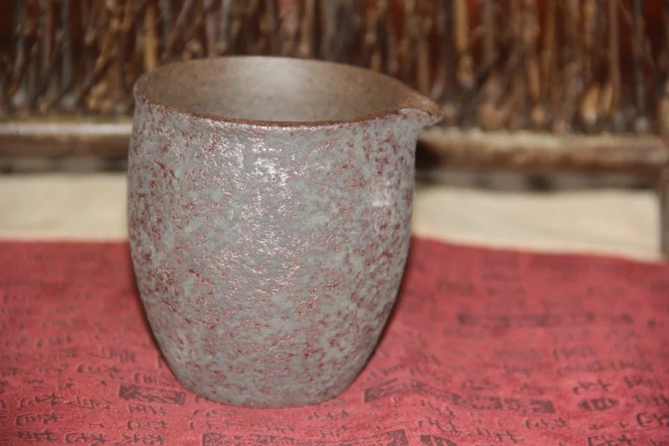 Taza Retro para Feria de leña Cha Hai, cerámica, estilo de parrilla de óxido, Té Jun kiln Kung Fu con cerámica gruesa, tazas de mar de té