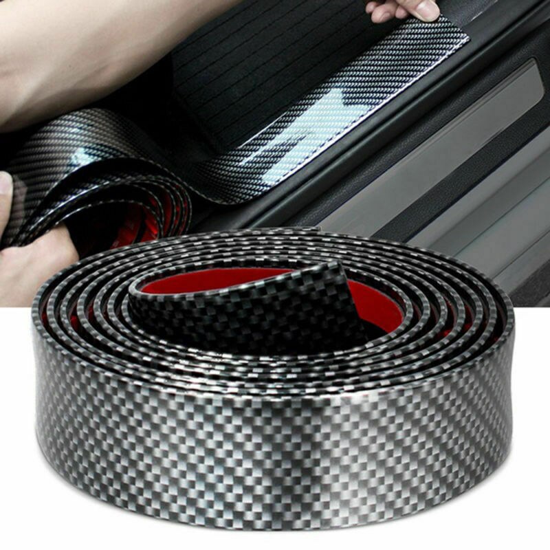 Car Stickers 5D Carbon Fiber Door Sill Protector for honda crf 450 nissan qashqai kia sportage golf mk4 renault clio 4