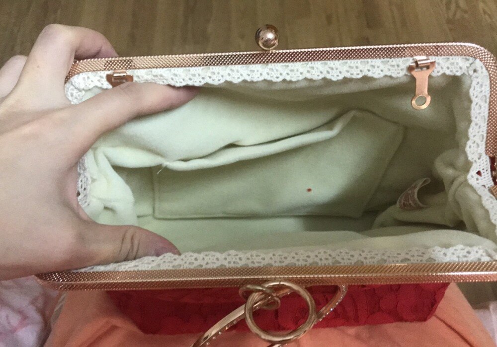 Angelatracy – pochette de mariage rouge en dentelle pour femmes, sac à main de soirée brodé pour fête de mariage