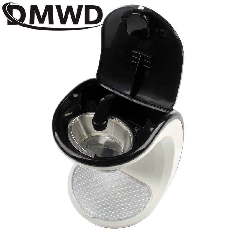 DMWD-Mini cafetière à égouttement électrique pour ménage, semi-automatique, cafetière américaine, Machine à café expresso 2 tasses, prise ue/US