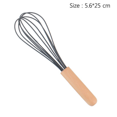 Kitchen Utensils Cooking utensils Wood Handle Silica Gel Kitchenware 11 Piece Set 9 Piece Set Kitchen Tool Scoop Set: Black-10