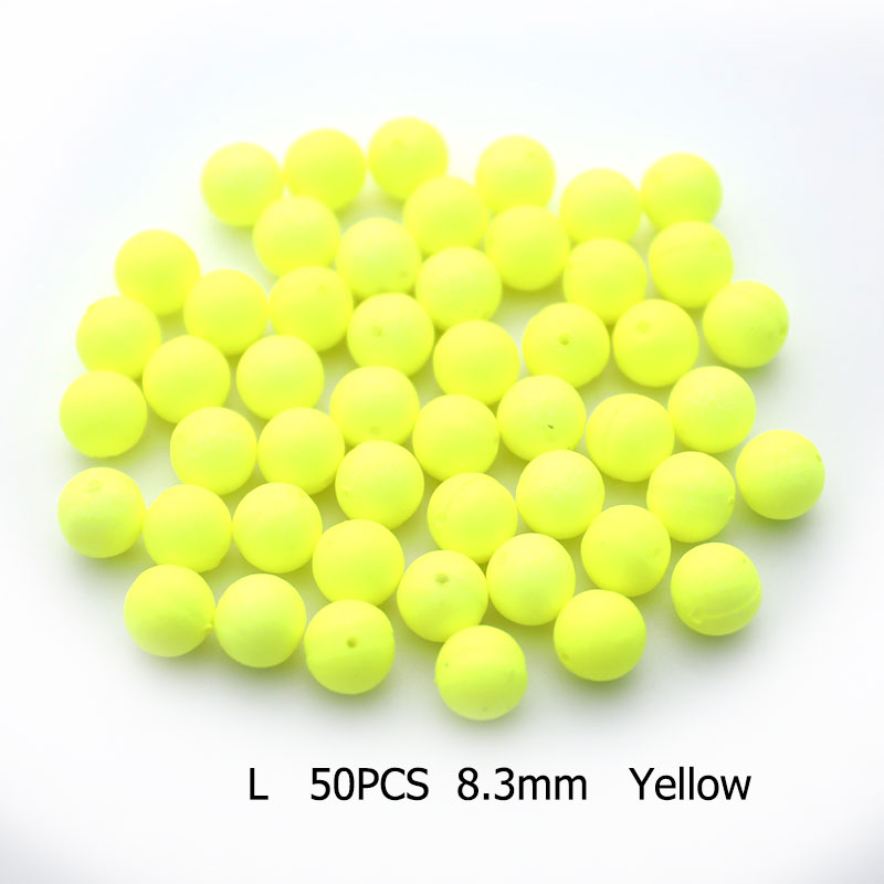 50pcs Floating Bobbers Fishing Fluorescent Drift Ball Fishing Float Foam Balls Fishing Accessories EVA Foam: YLL