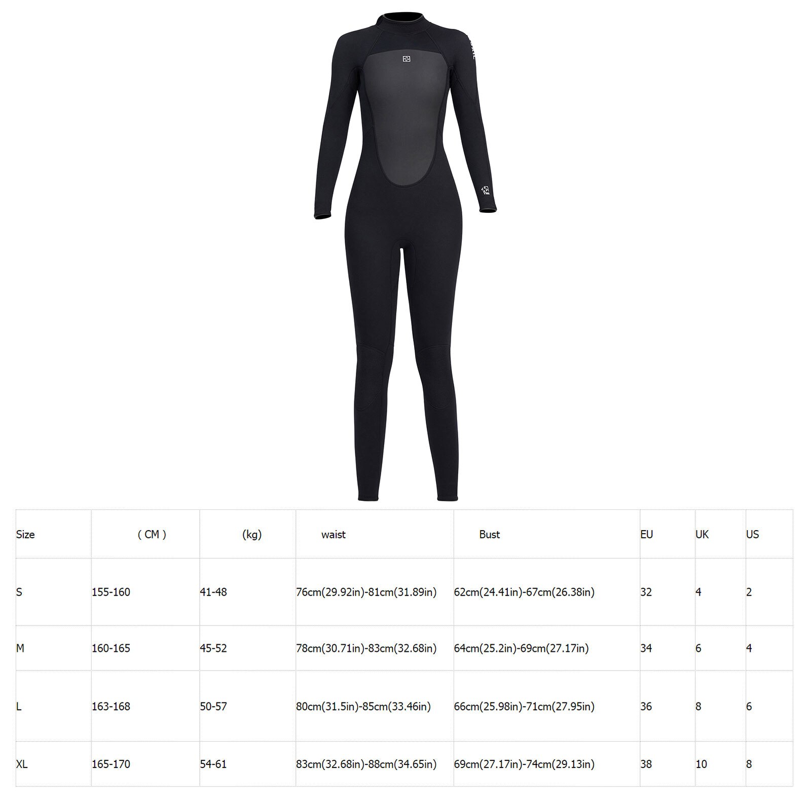 3mm Neoprene Wetsuits, Full Body Scuba Diving Suits, One Piece for Women, Snorkeling, Surfing, Swimming Long Sleeve Keep Warm