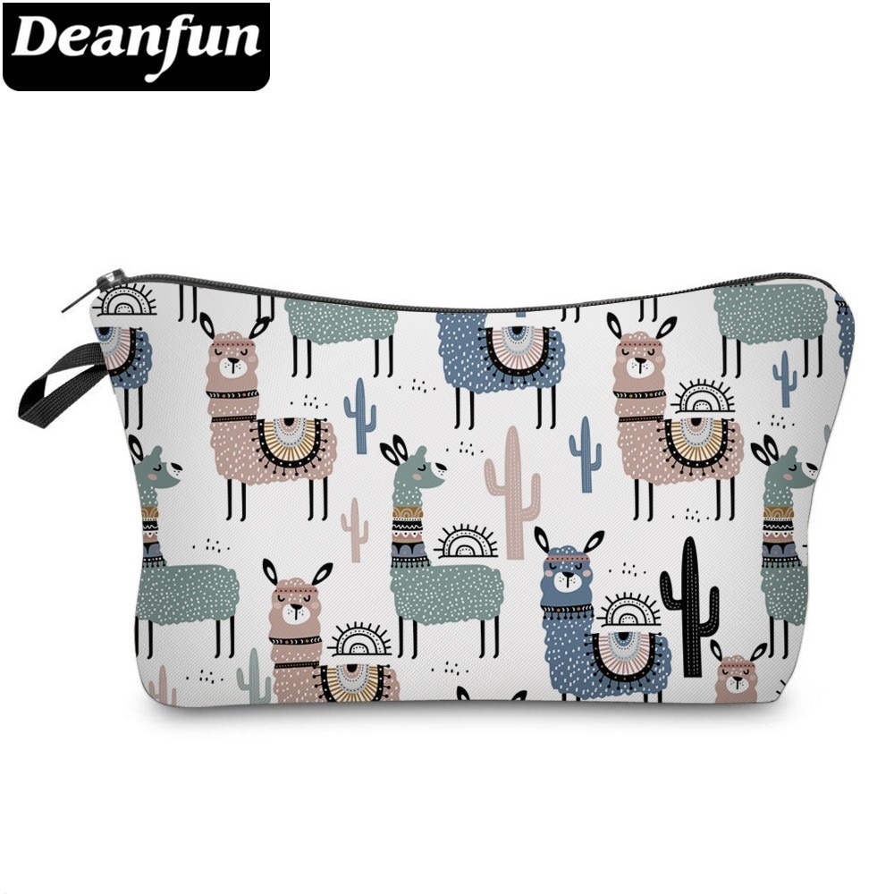 Deanfun Bunte Lamas Kosmetik Tasche Wasserdichte Kaktus machen-hoch Taschen Reise Veranstalter Kosmetik Pouchs 51444