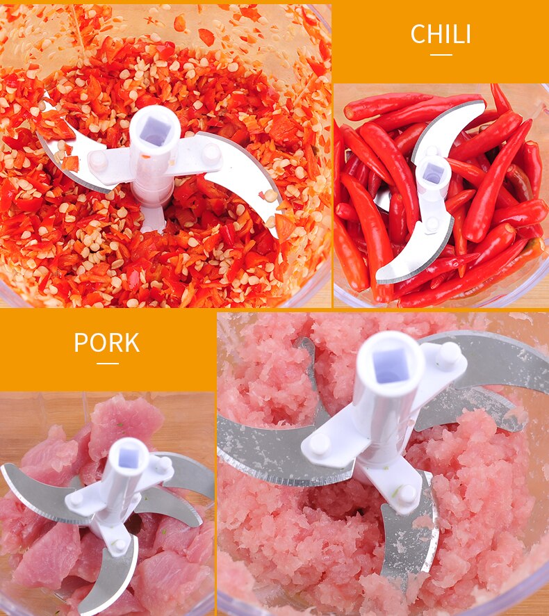 Handleiding Voedsel Chopper Voor Groente Fruit Noten Uien Chopper Hand Pull Vleesmolen Mixer Keukenmachine Keuken Tool