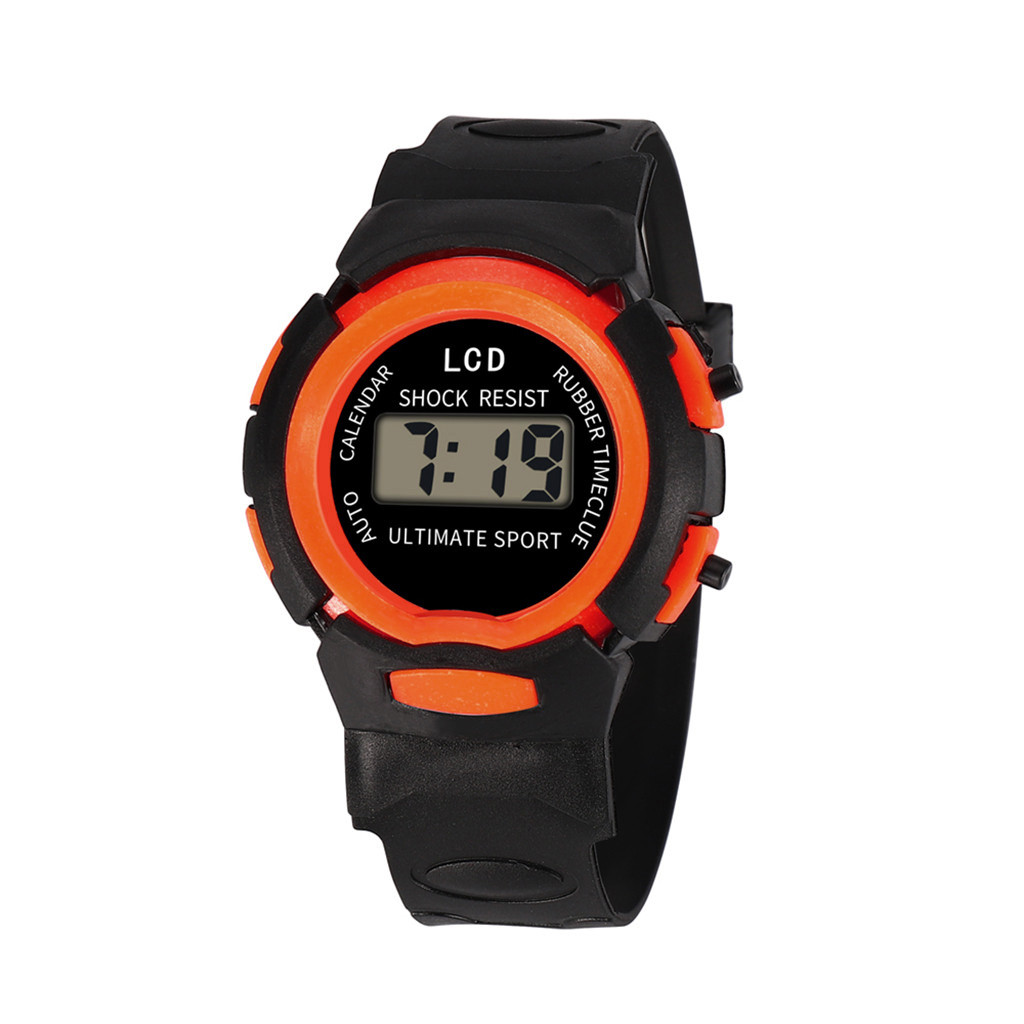 Children Girls Analog Digital Sport LED Electronic Waterproof Wrist Watch