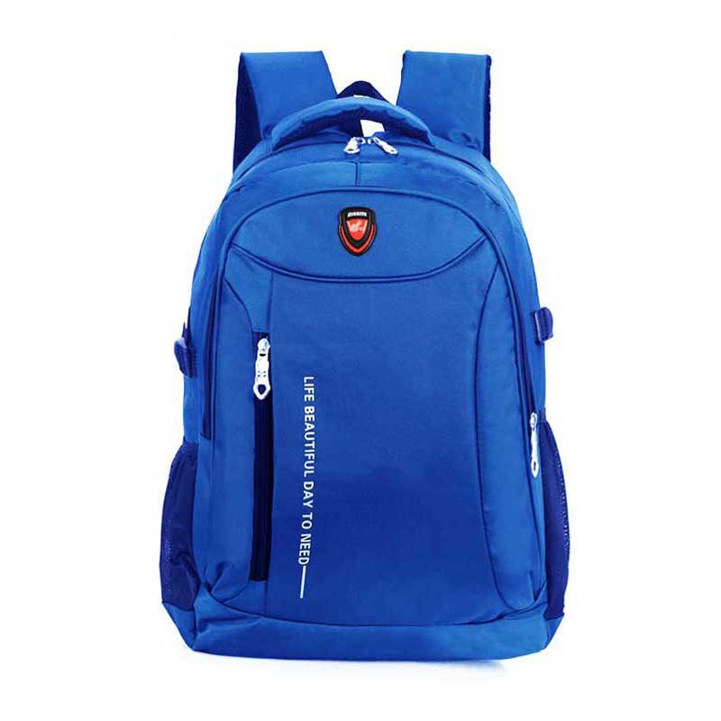 Mænd rejsetasker multifunktionel rygsæk vandtæt oxford studerende skoletaske afslappet mænd rejser mand teenager rygsæk: Blå