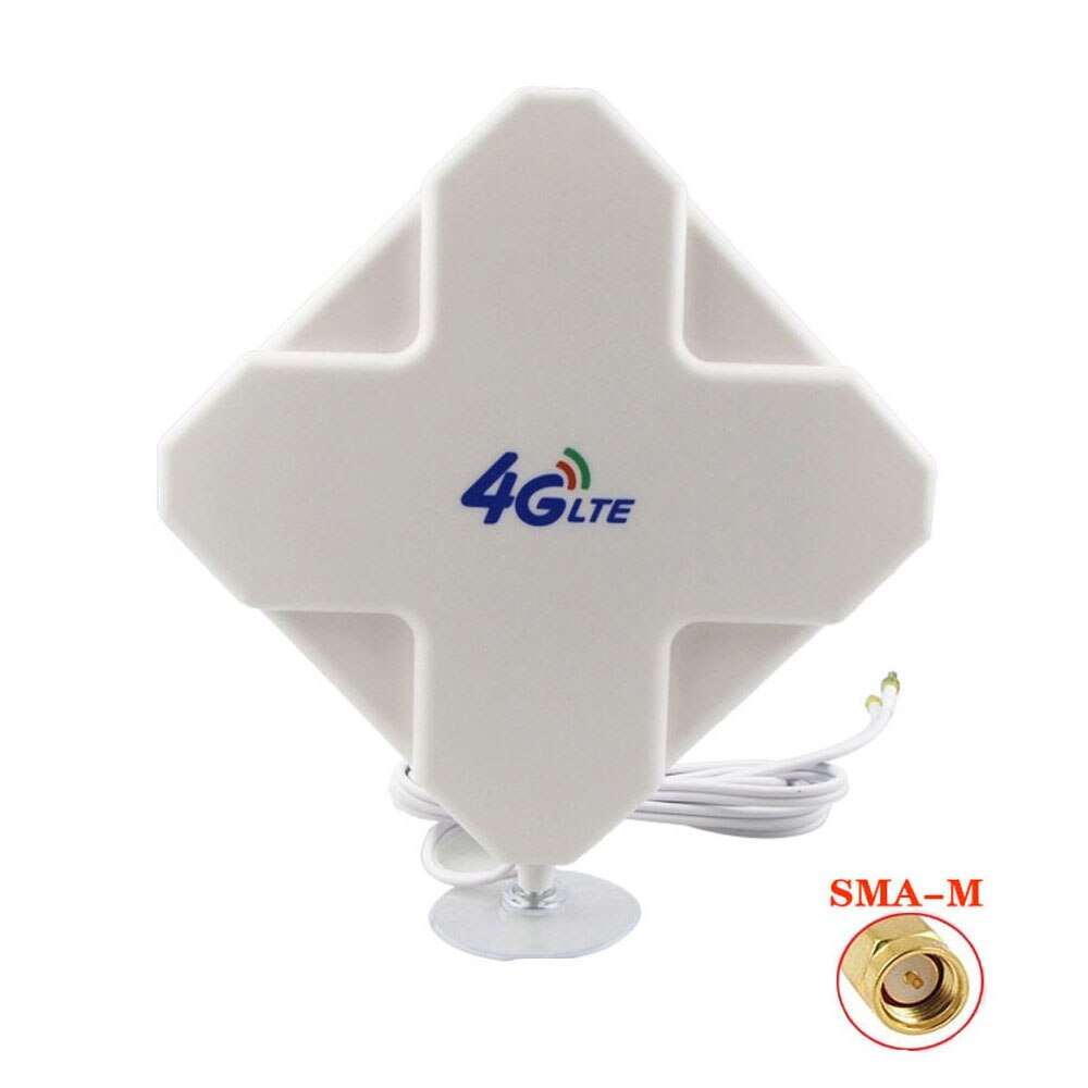 Hallo-gewinnen 3G 4G LTE draussen 28dBi gerichtet Breite Band MIMO Antenne 700-2700MHz 3 Meter RG174 Tafel Antenne: SMA-M