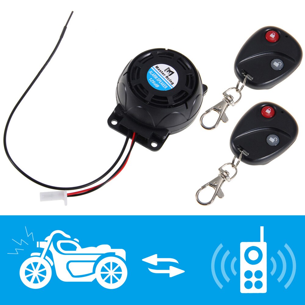 Motorcycle Anti-Theft Alarm System Warning Vibration Lock Anti-Theft Alarm Double Remote Control Sensor