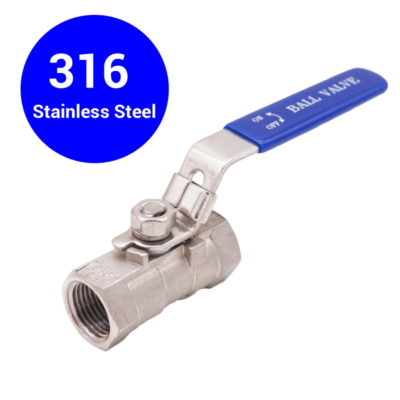 1/2"NPT Stainless Steel 316 one-piece Ball Valve DN15 Homebrew Hardware Brewer fitting